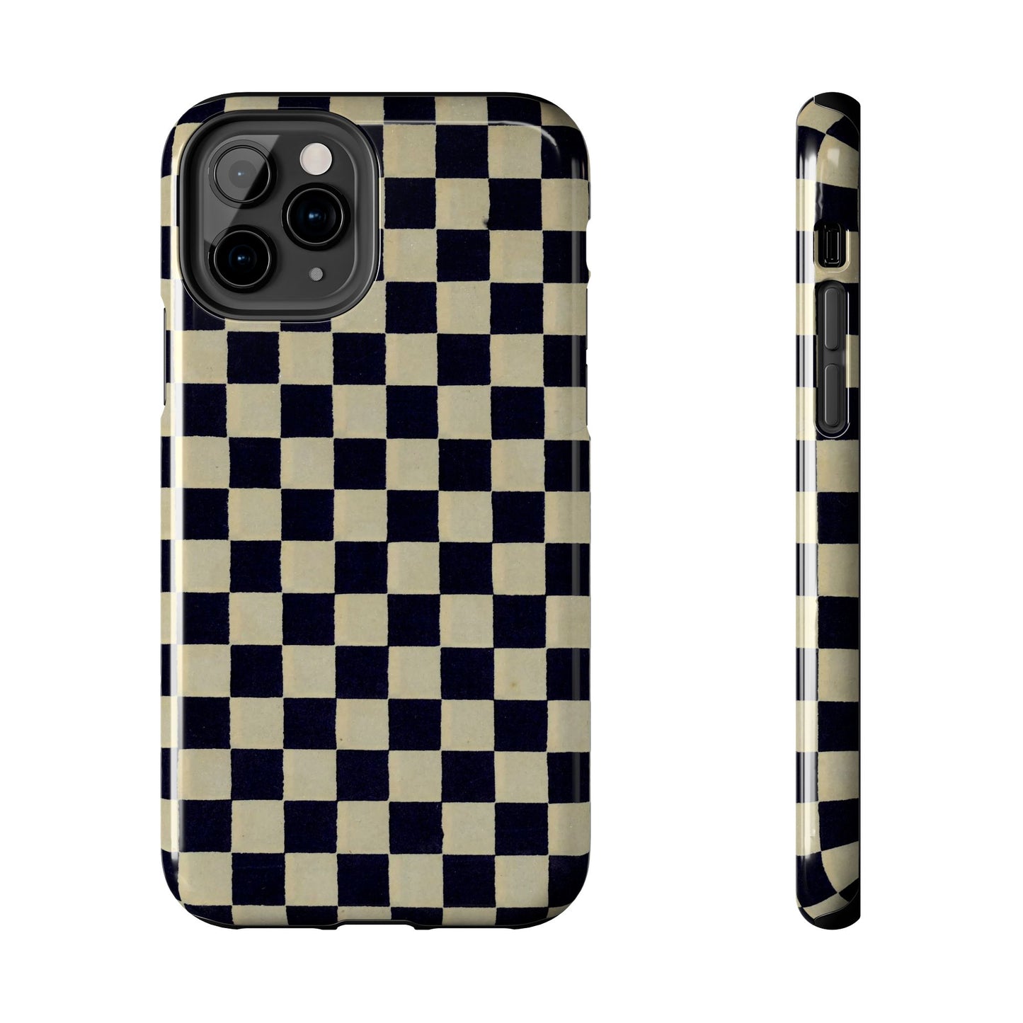 Ichimatsu Check Phone Case | Japanese Chiyogami Art | Taisho Modern Design 1926