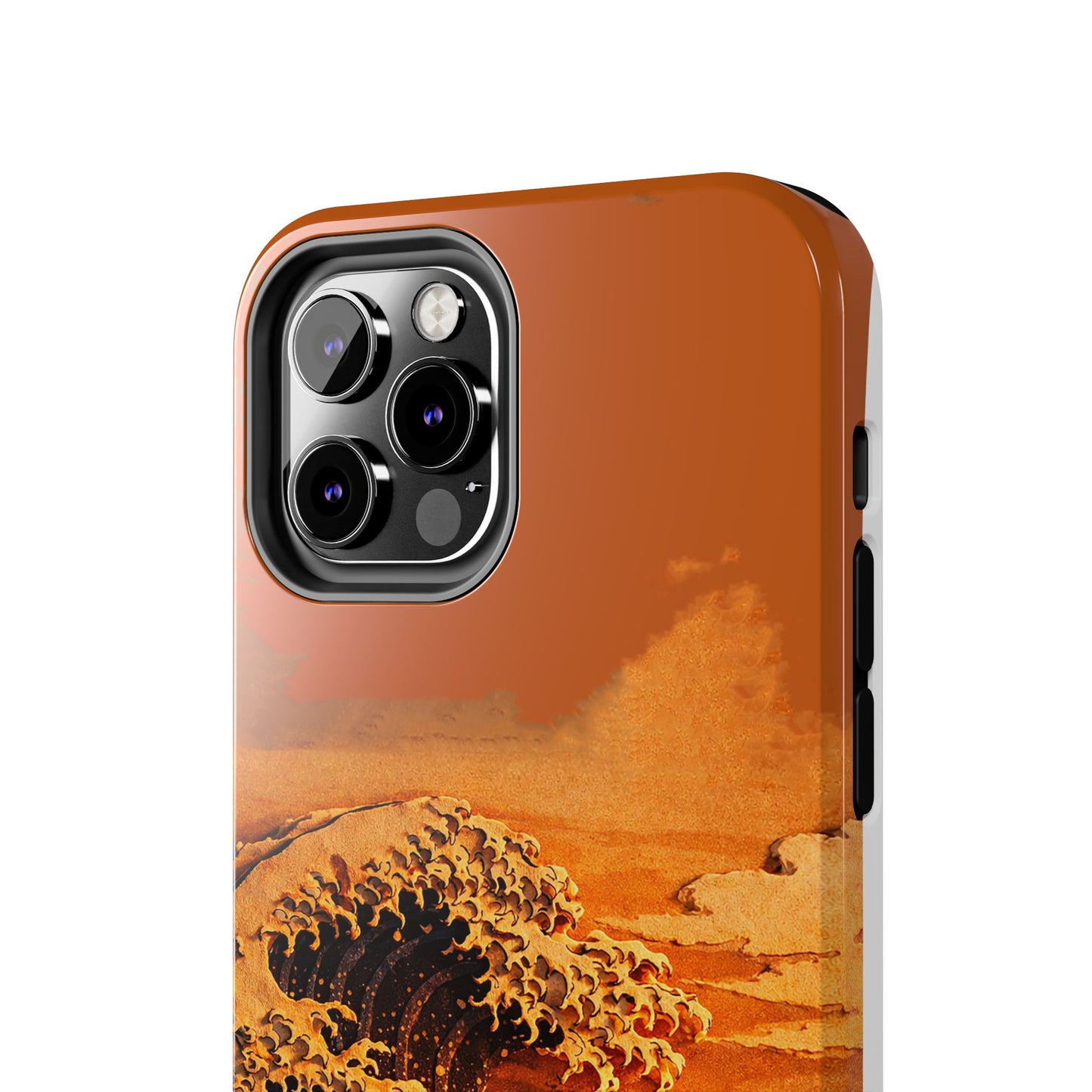 Japanese Great Wave Sunset Phone Case | Hokusai 3D Art Sunset Glow | Edo Era Masterpiece