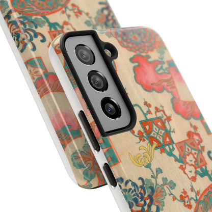 Meiji Era Fan & Chrysanthemum Phone Case | 1901 Zuan Hyakushu | Japanese Art