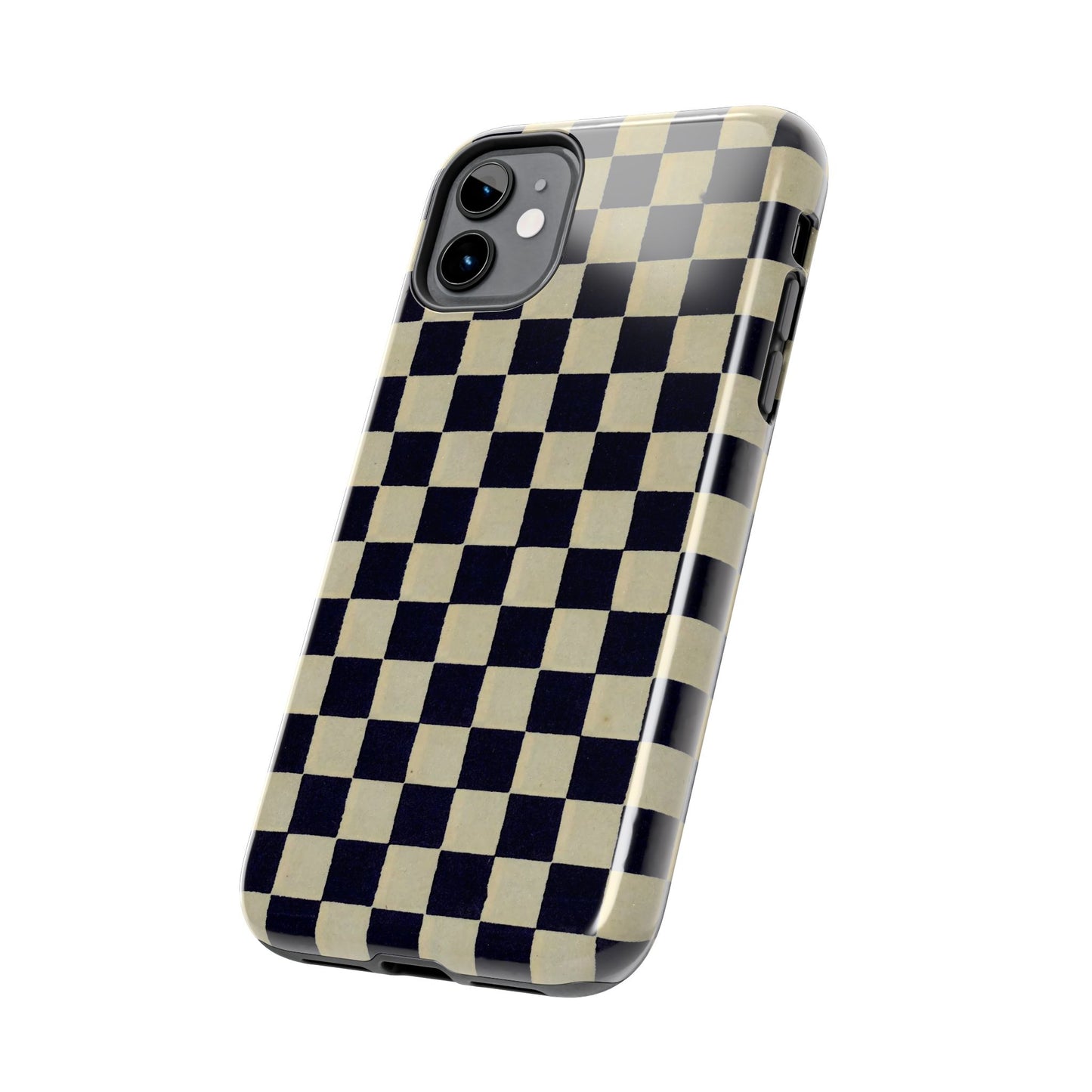 Ichimatsu Check Phone Case | Japanese Chiyogami Art | Taisho Modern Design 1926