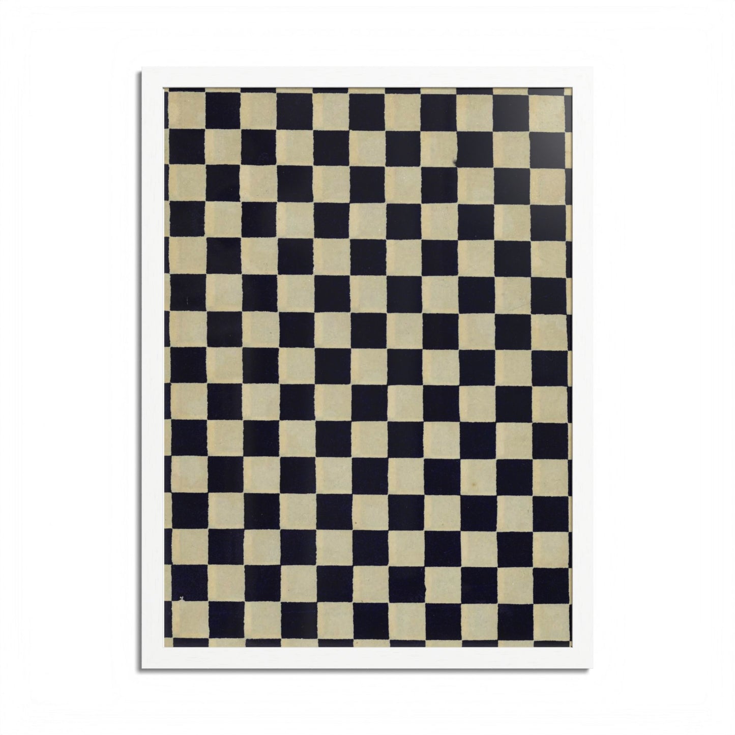 Taisho Era Ichimatsu Checkerboard Framed Poster - 1926 Japanese Chiyogami Wall Art
