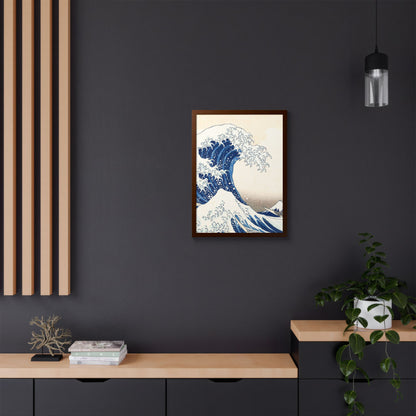 The Great Wave off Kanagawa – Katsushika Hokusai |  Japanese Ukiyo-e Fine Art Framed Poster |  Vintage Wall Art Print