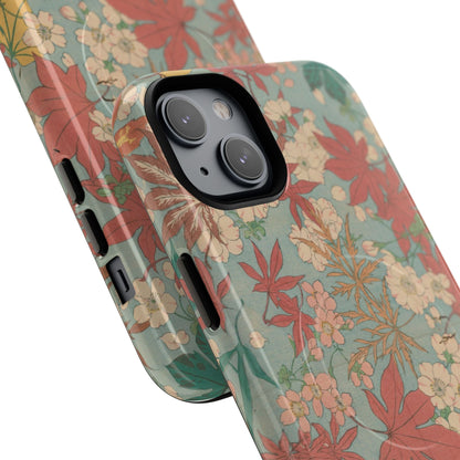 Meiji Era Maple & Autumn Bloom Phone Case | "Chiyogami Mihon" Japanese Archive Art