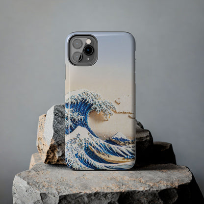 Japanese Great Wave Morning Glow Phone Case | Hokusai 3D Art | Edo Era Masterpiece