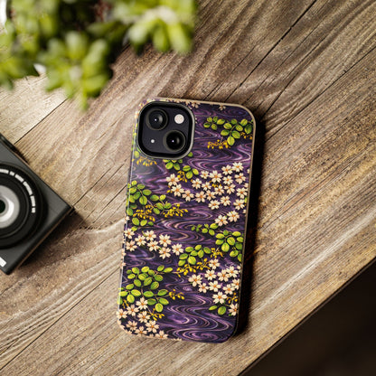 Sakura River Phone Case – Japanese Chiyogami Inspired Design