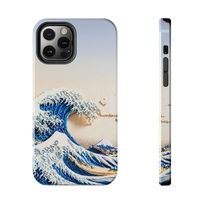 Japanese Great Wave Morning Glow Phone Case | Hokusai 3D Art | Edo Era Masterpiece