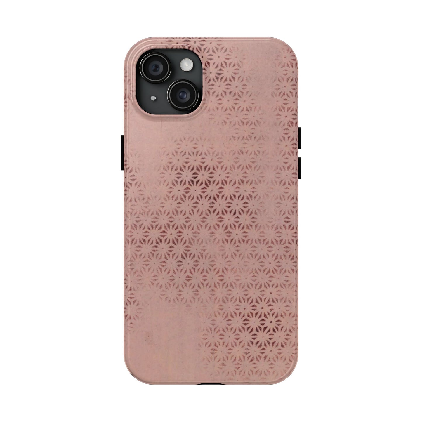 Taisho Era Pink Asanoha Phone Case | 1926 Japanese Chiyogami Art | Hemp Leaf Pattern