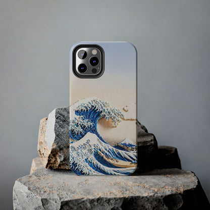 Japanese Great Wave Morning Glow Phone Case | Hokusai 3D Art | Edo Era Masterpiece