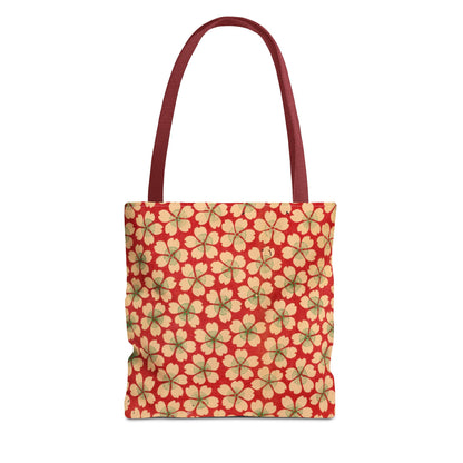 Meiji Era Sakura Blossom Tote Bag | "Chiyogami Mihon" Japanese Archive Art | Red & White Floral