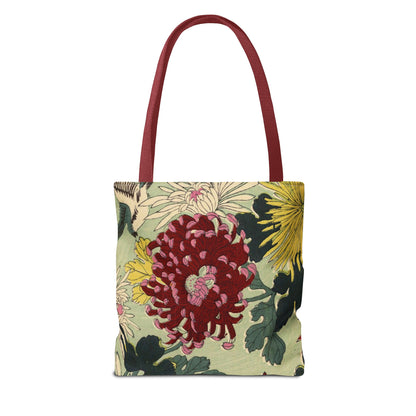 Japanese Chiyogami Floral Tote Bag – Traditional Washi Pattern Inspired by Taisho Era Design