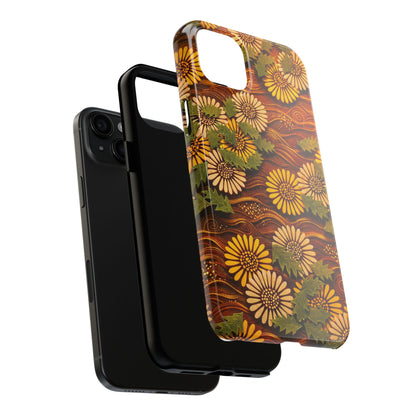 Japanese Dandelion Sunset Glow Tough Phone Case | Kamisaka Sekka 1901 | Meiji Era Art