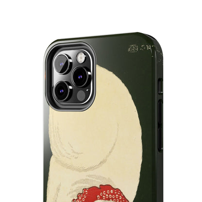 Taisho Era Lucky White Cat Phone Case | 1921 Japanese Woodblock Art | Zen Cat Design