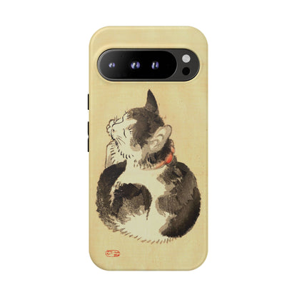 Sleeping Cat iPhone Case | Meiji Era Japanese Ink Painting | Ukiyo-e Art Phone Case | Vintage Japan Cat Gift