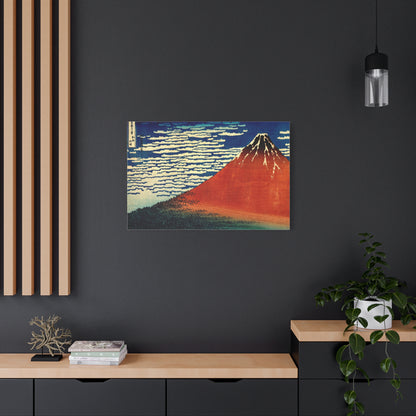 Red Fuji Canvas Print - Hokusai Fine Wind Clear Morning Japanese Ukiyo-e Wall Art