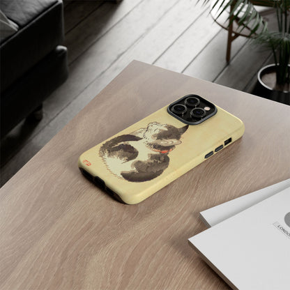 Sleeping Cat iPhone Case | Meiji Era Japanese Ink Painting | Ukiyo-e Art Phone Case | Vintage Japan Cat Gift
