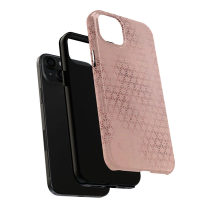 Taisho Era Pink Asanoha Phone Case | 1926 Japanese Chiyogami Art | Hemp Leaf Pattern