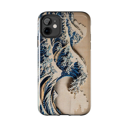Great Wave 3D Shadow Relief Tough Phone Case – Hokusai Japanese Art