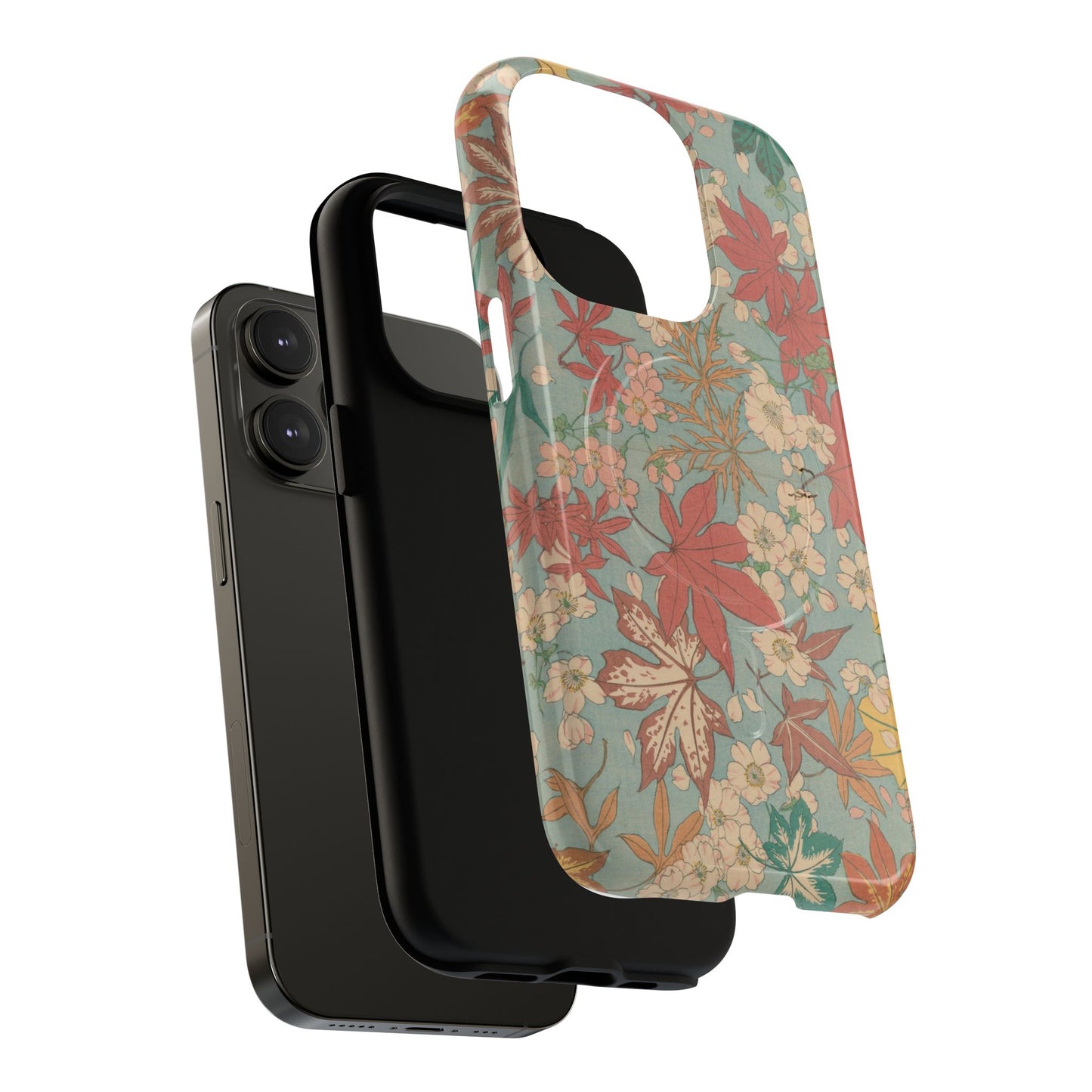 Meiji Era Maple & Autumn Bloom Phone Case | "Chiyogami Mihon" Japanese Archive Art