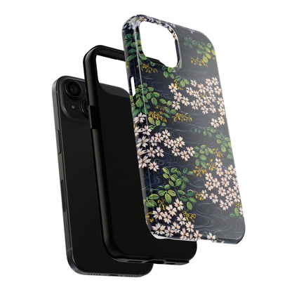 Sakura River Night Phone Case – Japanese Chiyogami Inspired Design