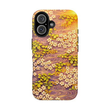 Sakura River Morning Light Phone Case – Japanese Chiyogami Inspired
