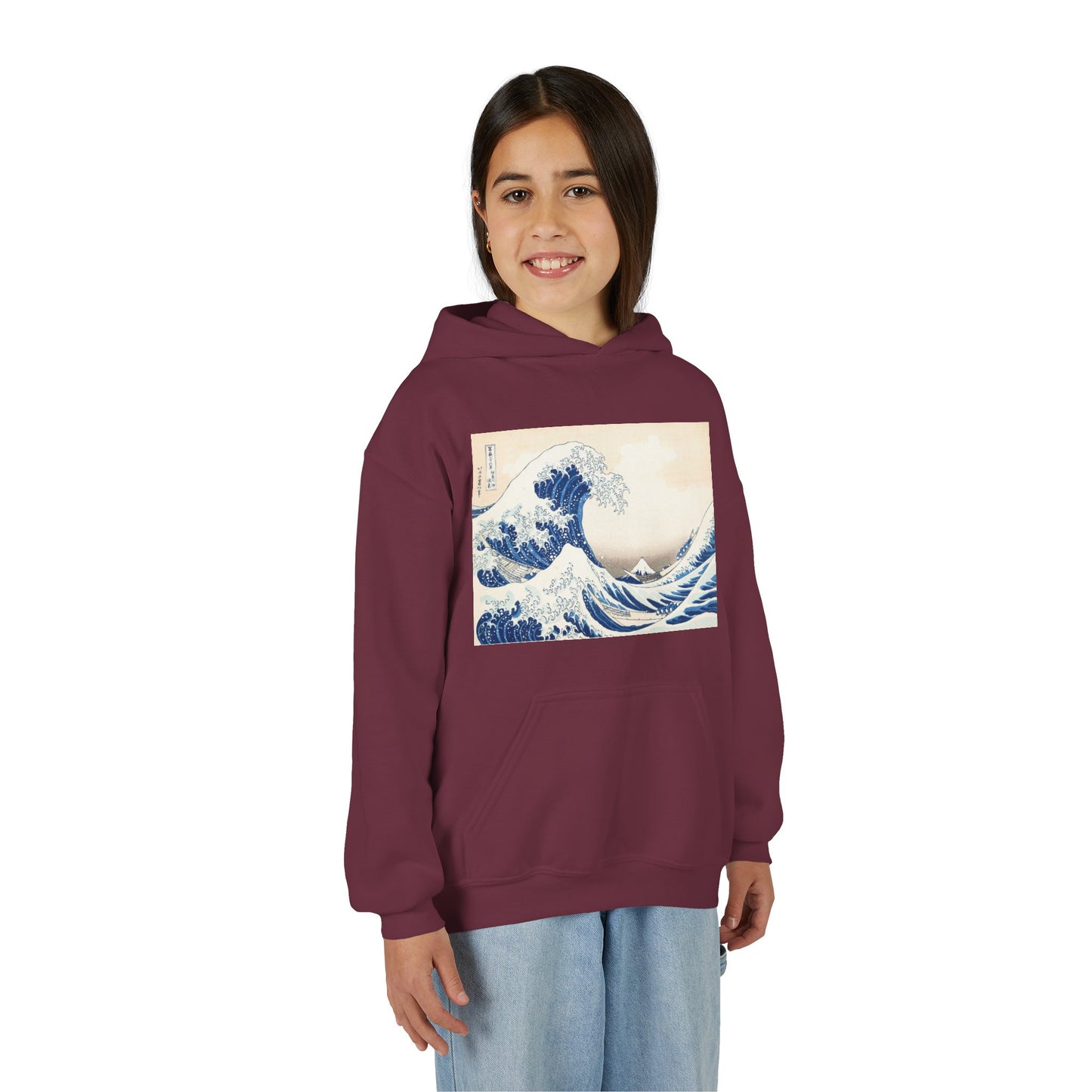 Great Wave off Kanagawa Kids Hoodie - Hokusai Japanese Art Youth Sweatshirt