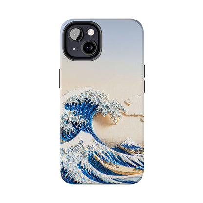 Japanese Great Wave Morning Glow Phone Case | Hokusai 3D Art | Edo Era Masterpiece