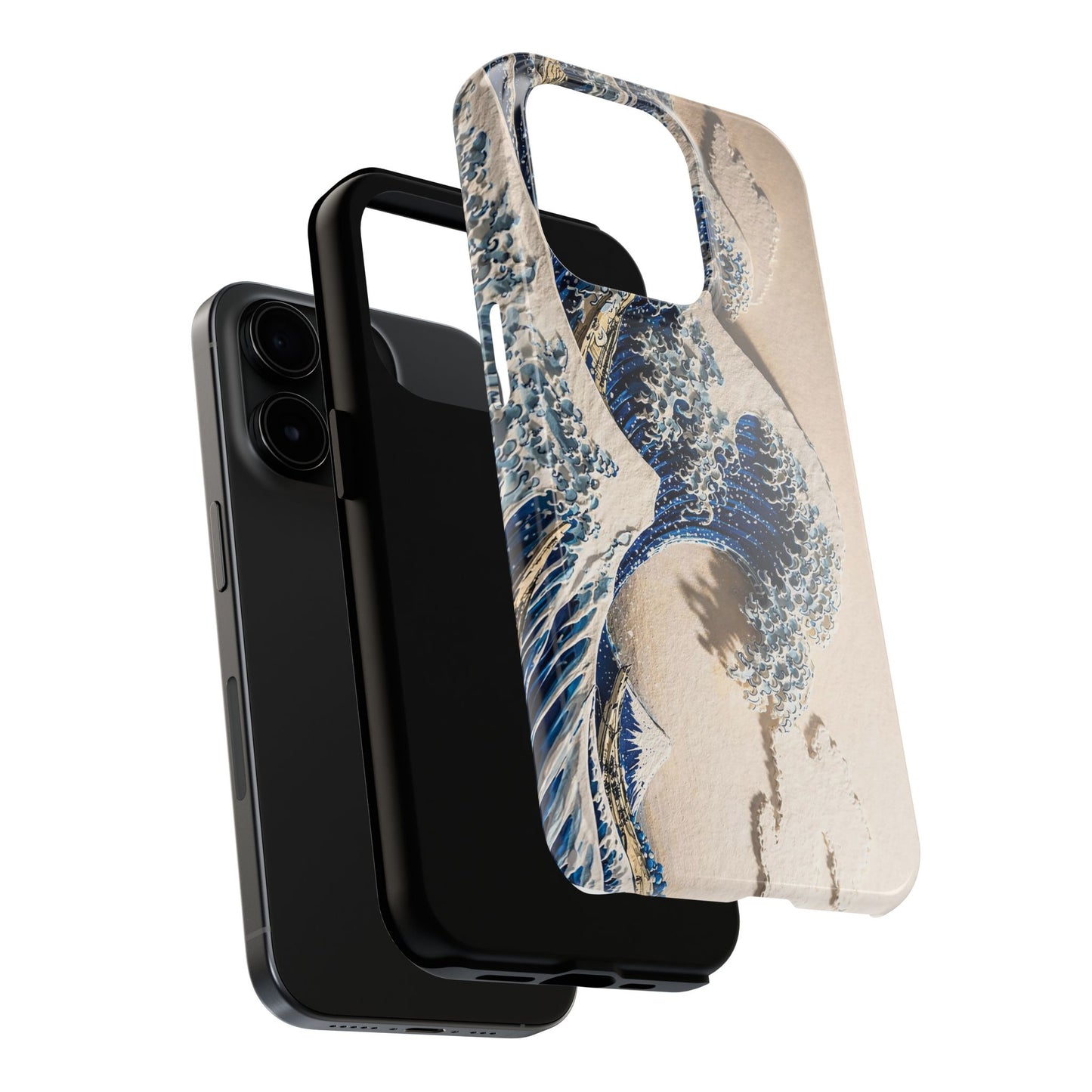 Great Wave 3D Embossed Tough Phone Case – Hokusai Japanese Art