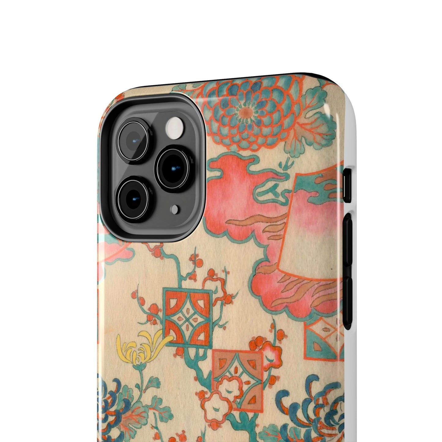 Meiji Era Fan & Chrysanthemum Phone Case | 1901 Zuan Hyakushu | Japanese Art