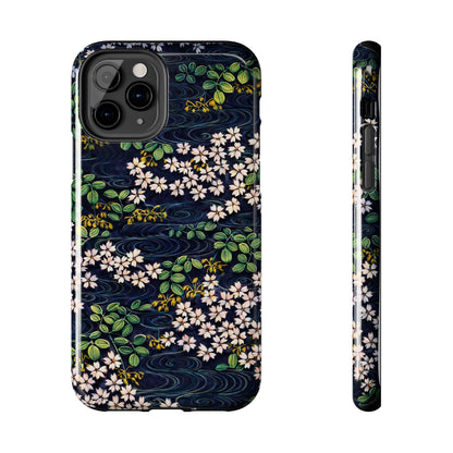 Sakura River Night Phone Case – Japanese Chiyogami Inspired Design