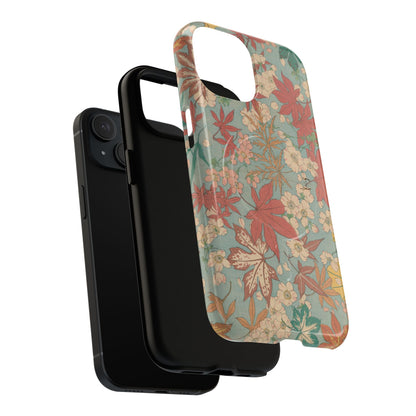 Meiji Era Maple & Autumn Bloom Phone Case | "Chiyogami Mihon" Japanese Archive Art