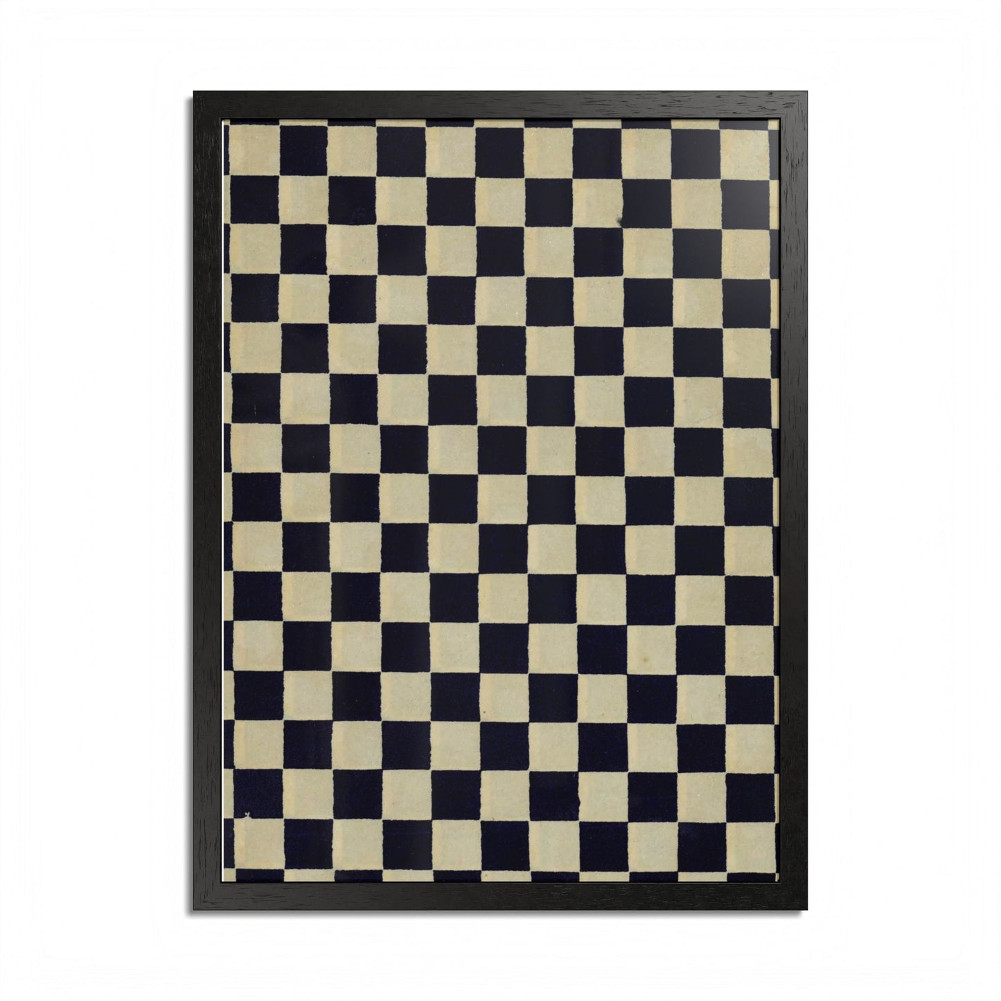 Taisho Era Ichimatsu Checkerboard Framed Poster - 1926 Japanese Chiyogami Wall Art