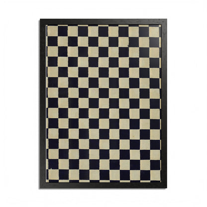 Taisho Era Ichimatsu Checkerboard Framed Poster - 1926 Japanese Chiyogami Wall Art