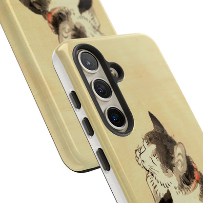 Sleeping Cat iPhone Case | Meiji Era Japanese Ink Painting | Ukiyo-e Art Phone Case | Vintage Japan Cat Gift
