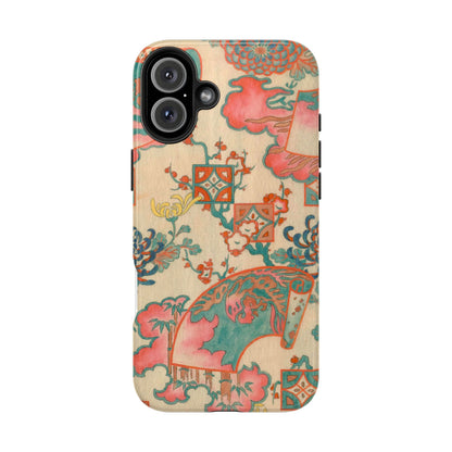 Meiji Era Fan & Chrysanthemum Phone Case | 1901 Zuan Hyakushu | Japanese Art