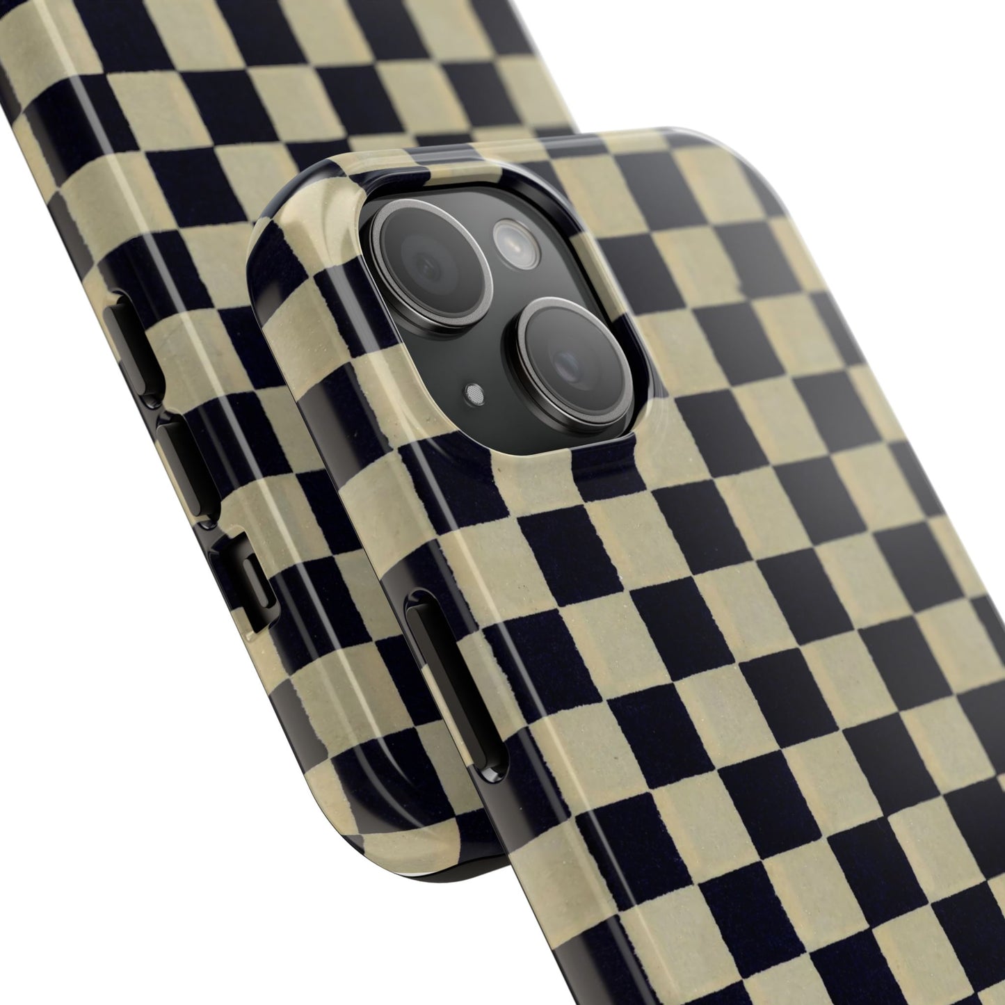 Ichimatsu Check Phone Case | Japanese Chiyogami Art | Taisho Modern Design 1926