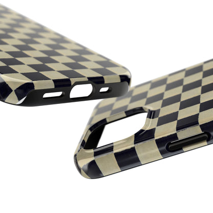 Ichimatsu Check Phone Case | Japanese Chiyogami Art | Taisho Modern Design 1926