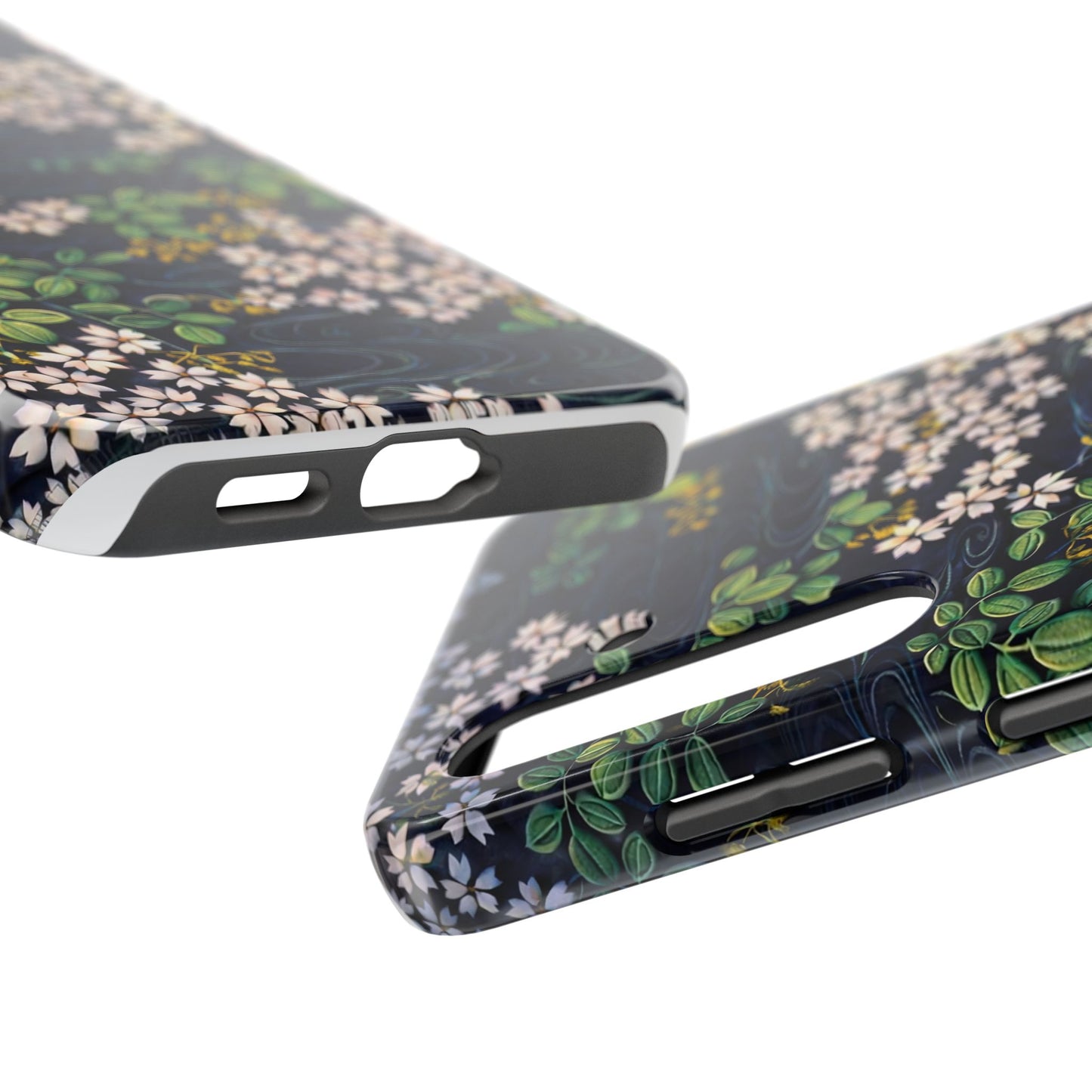 Sakura River Night Phone Case – Japanese Chiyogami Inspired Design