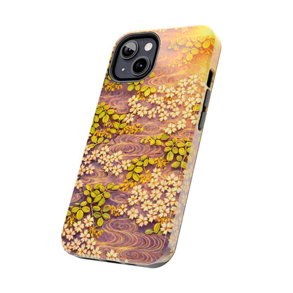 Sakura River Morning Light Phone Case – Japanese Chiyogami Inspired