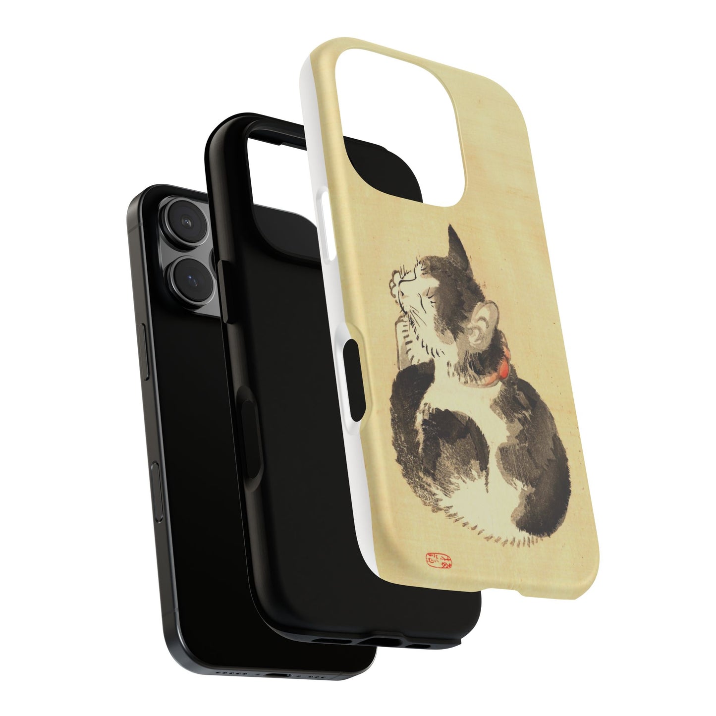 Sleeping Cat iPhone Case | Meiji Era Japanese Ink Painting | Ukiyo-e Art Phone Case | Vintage Japan Cat Gift