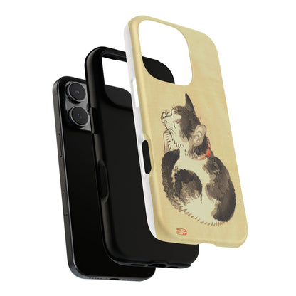 Sleeping Cat iPhone Case | Meiji Era Japanese Ink Painting | Ukiyo-e Art Phone Case | Vintage Japan Cat Gift