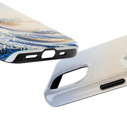 Japanese Great Wave Morning Glow Phone Case | Hokusai 3D Art | Edo Era Masterpiece