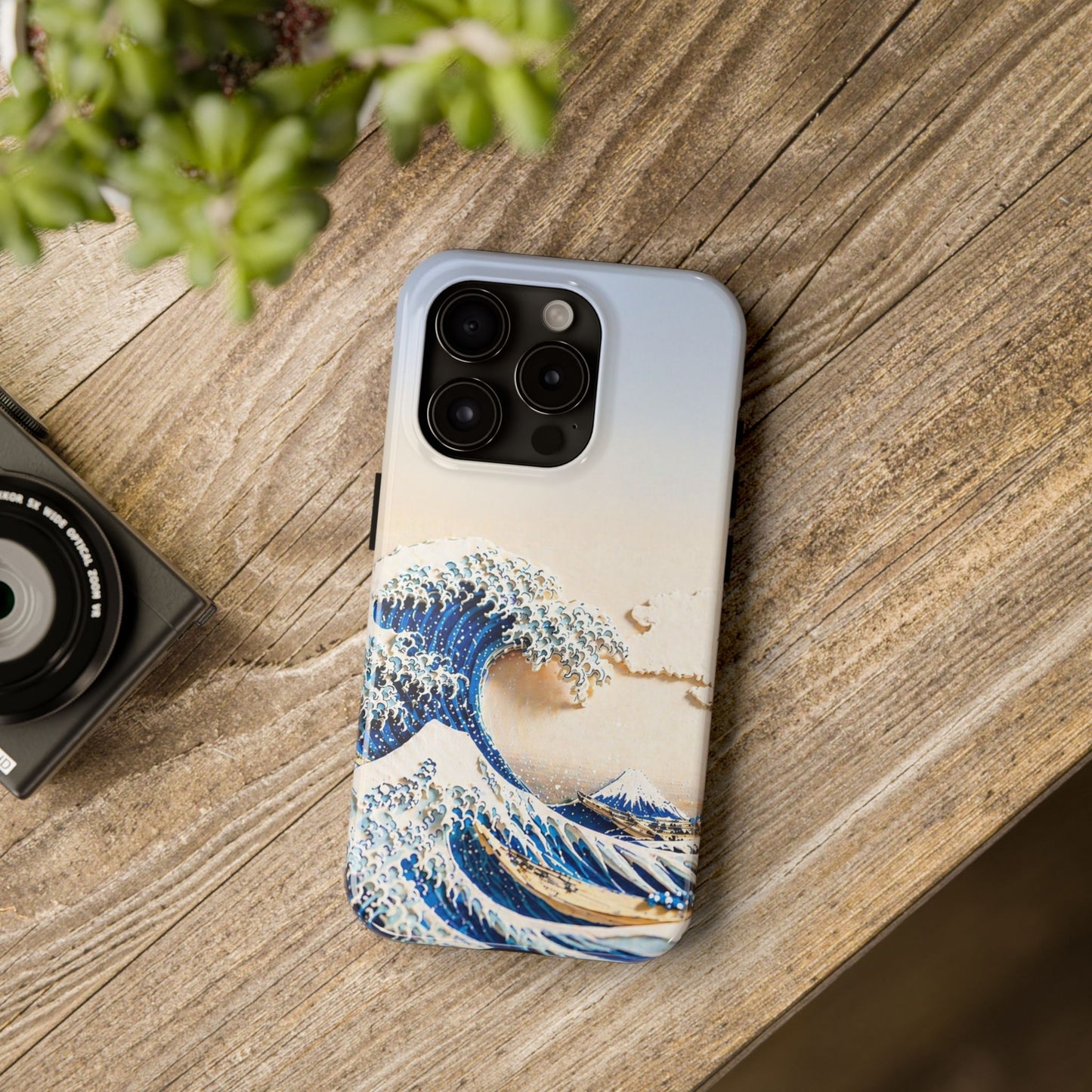 Japanese Great Wave Morning Glow Phone Case | Hokusai 3D Art | Edo Era Masterpiece