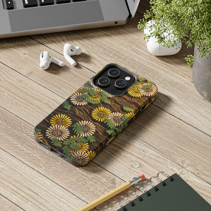 Japanese Dandelion Tough Phone Case | Kamisaka Sekka Zuanbyakushu 1901 | Meiji Era Art