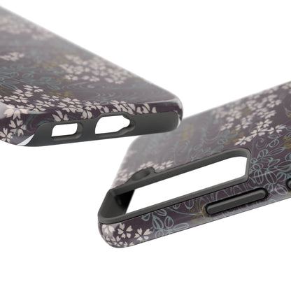 Meiji Era Sakura River Phone Case | 1901 Zuan Hyakushu | Wisteria Purple Japanese Art