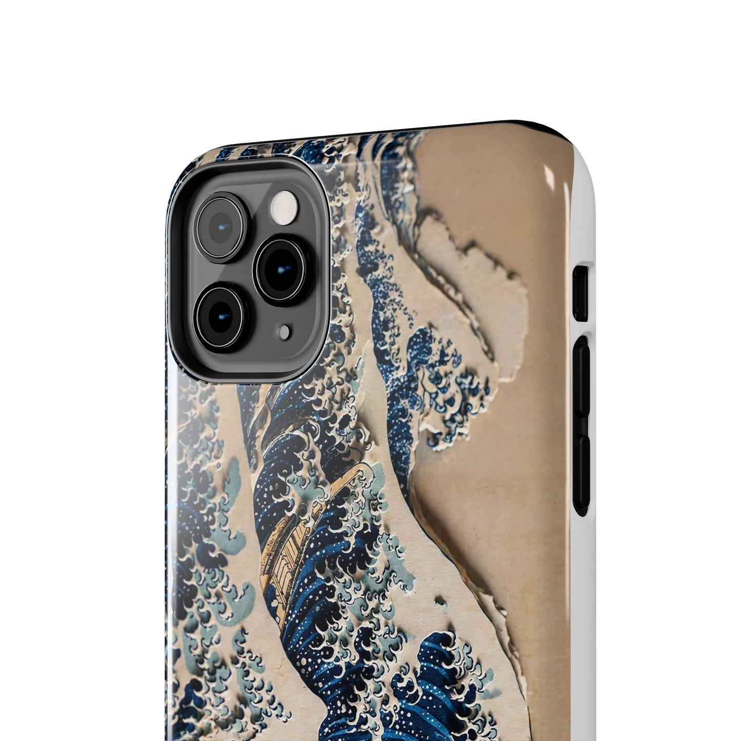 Great Wave 3D Shadow Relief Tough Phone Case – Hokusai Japanese Art