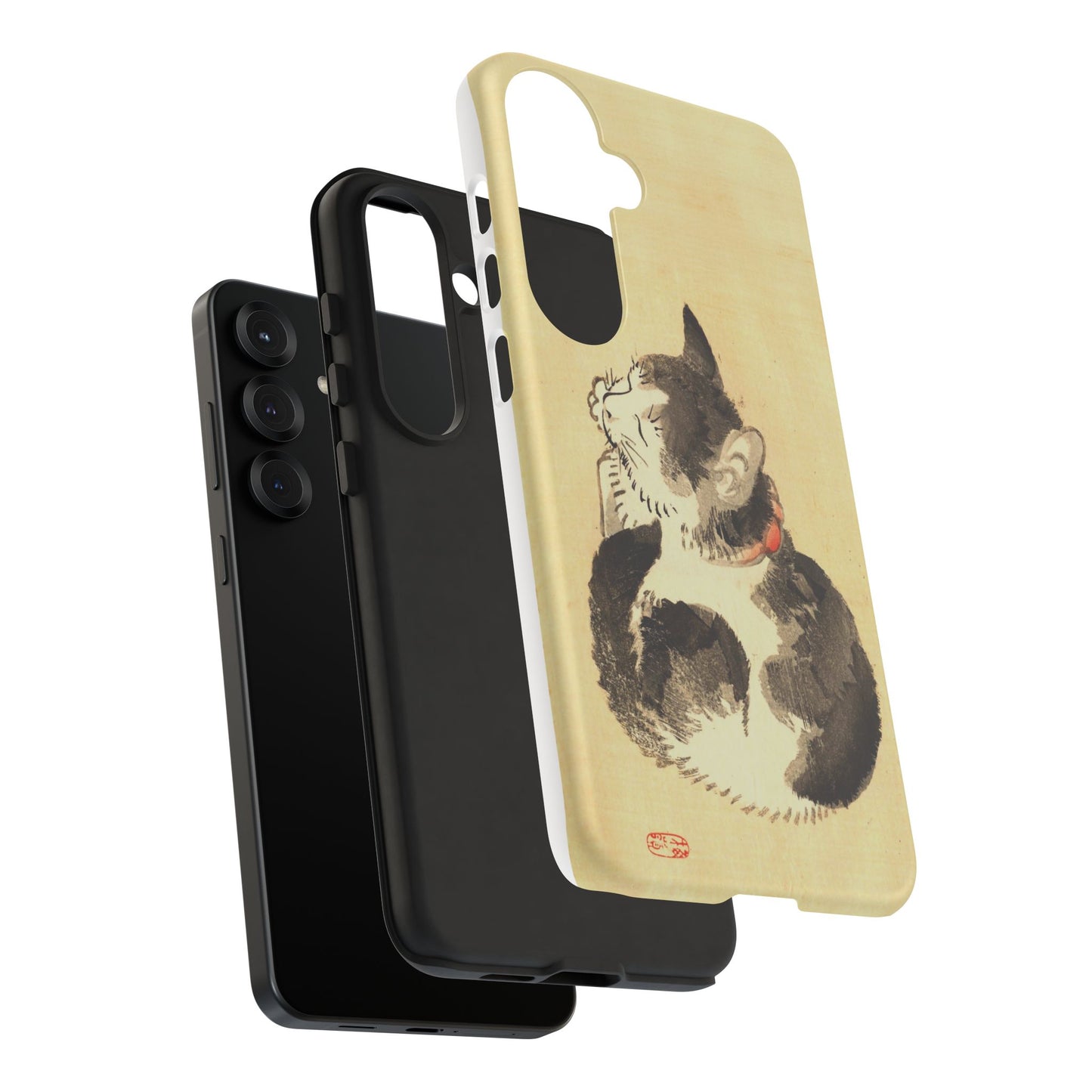 Sleeping Cat iPhone Case | Meiji Era Japanese Ink Painting | Ukiyo-e Art Phone Case | Vintage Japan Cat Gift