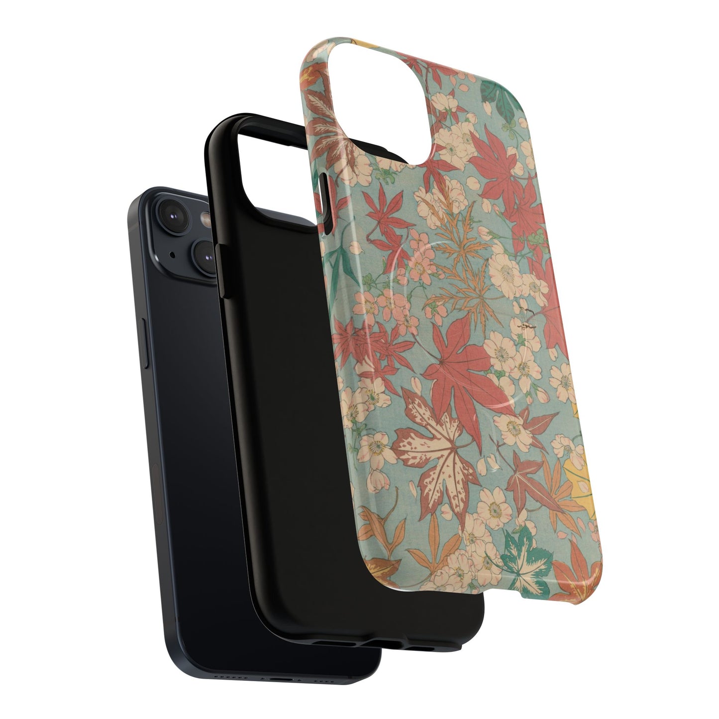 Meiji Era Maple & Autumn Bloom Phone Case | "Chiyogami Mihon" Japanese Archive Art