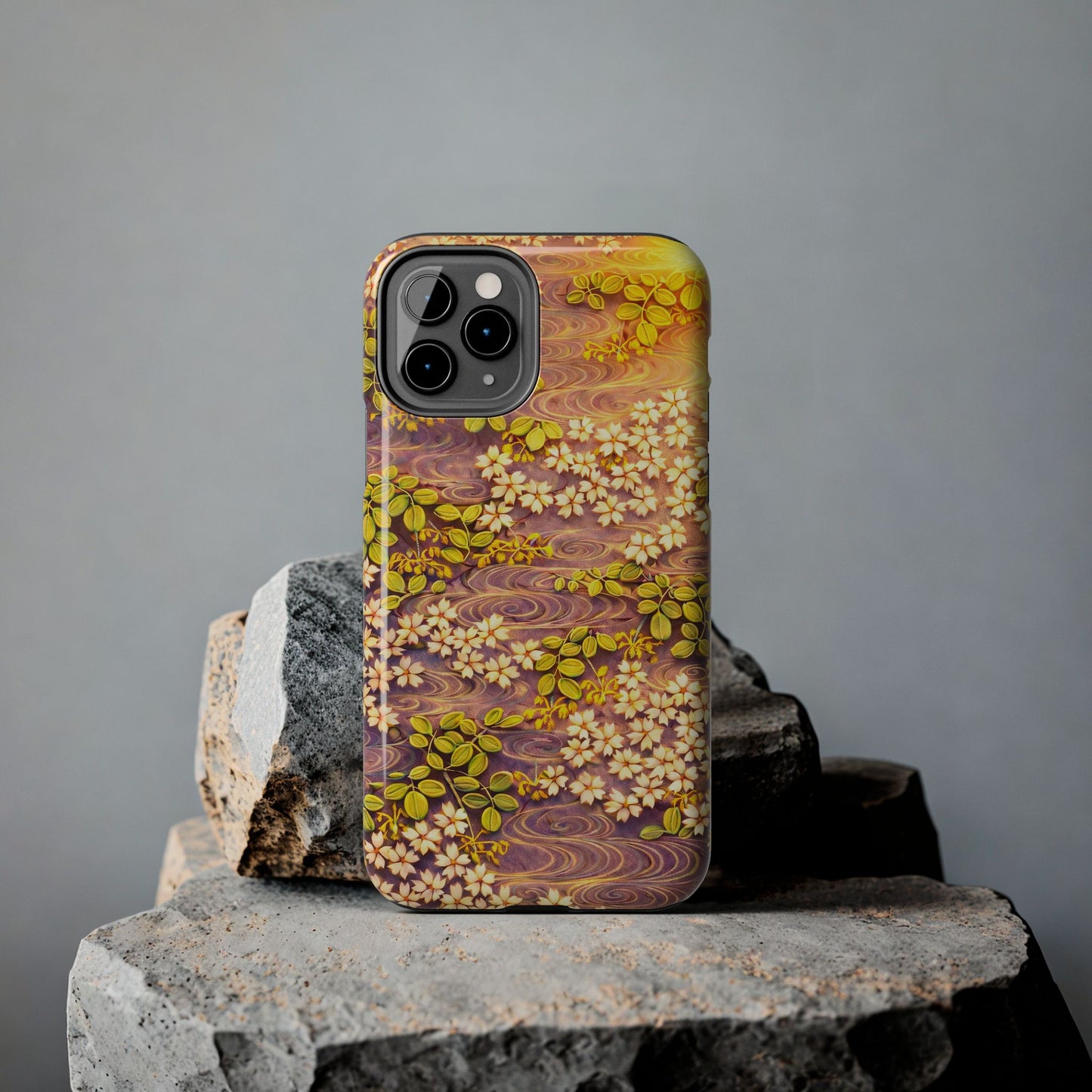 Sakura River Morning Light Phone Case – Japanese Chiyogami Inspired