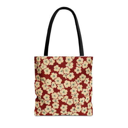 Japanese Sakura Tote Bag - Taisho Era Chiyogami Washi Pattern Vintage Design