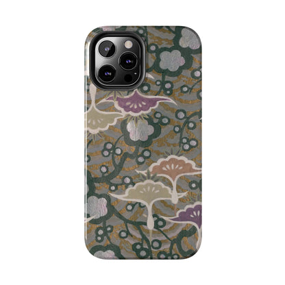 Meiji Era Dancing Cranes & Plum Phone Case | 1901 Zuan Hyakushu | Gold & Silver Japanese Art